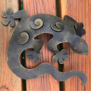Metal outdoor/indoor wall hanging decor gecko metal
